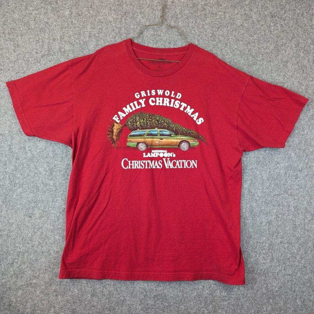 National Lampoons Christmas Vacation Griswold Family Christmas Red T-Shirt XL